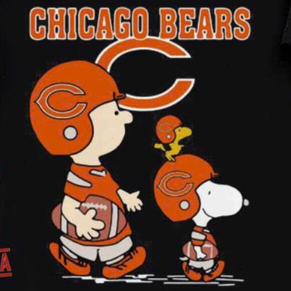 Peanuts Charlie Brown Chicago Bears Football Sweatshirt San Francisco NFL Fan 79 - Picture 2 of 5